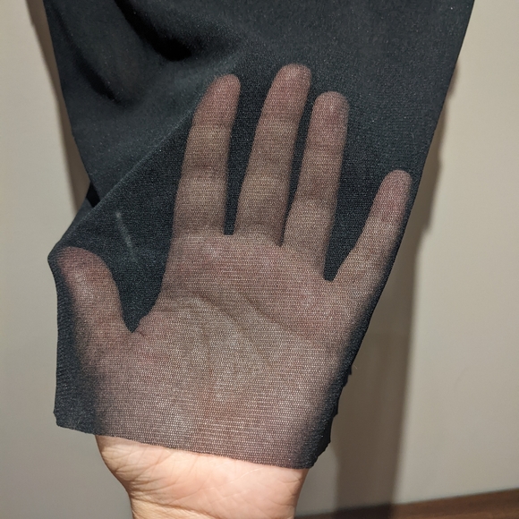 Sheer black tank top with ruffles - Picture 4 of 6